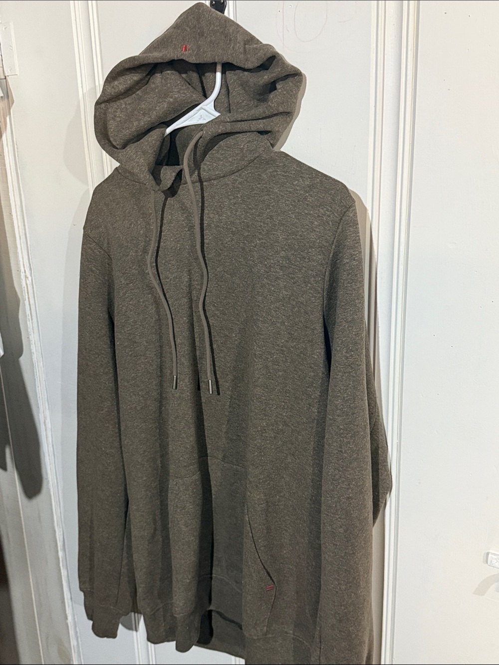 Source Unknown Men's Olive Brown Hooded Pullover Sweatshirt